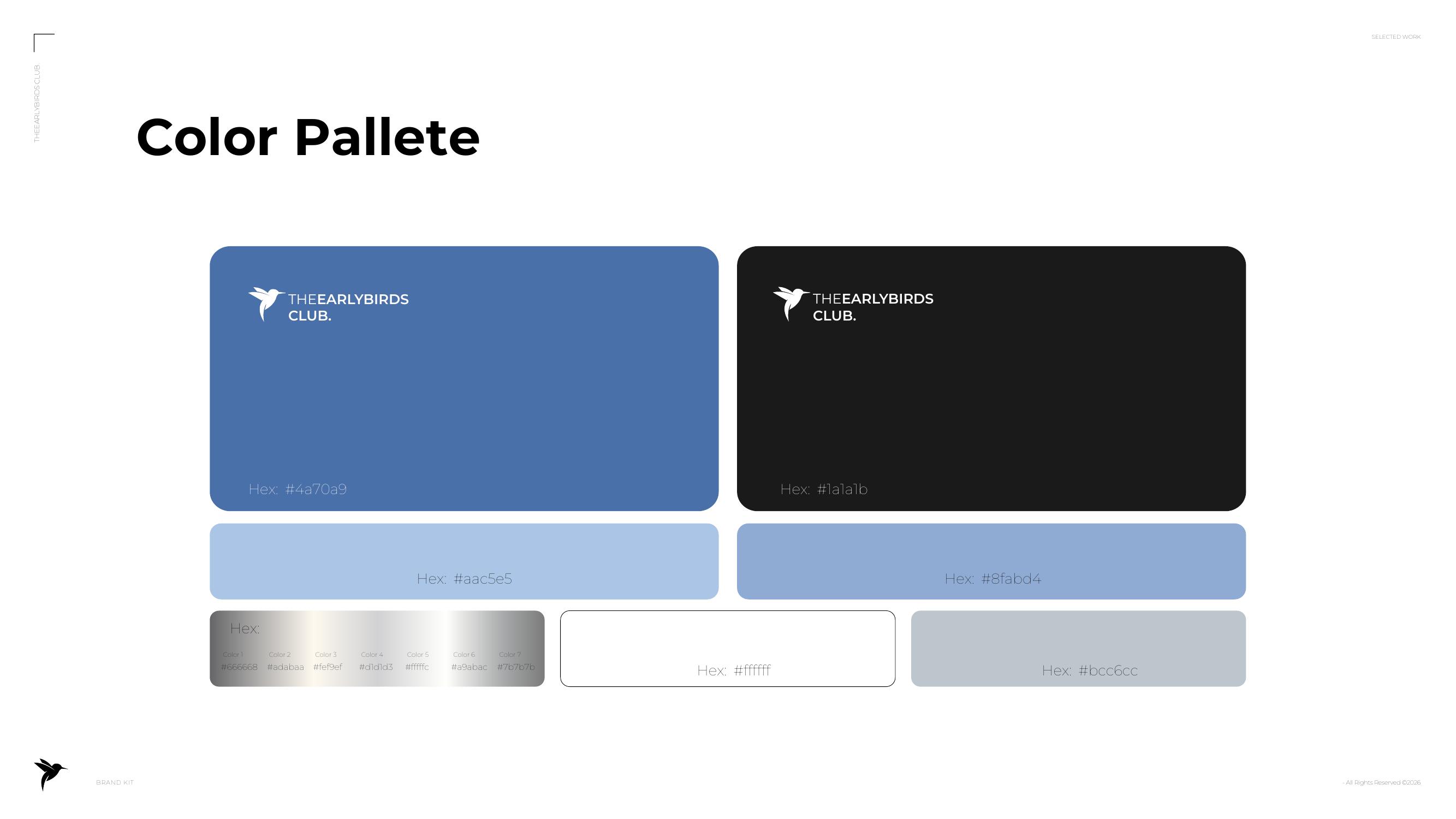 Earlybirds blue color palette